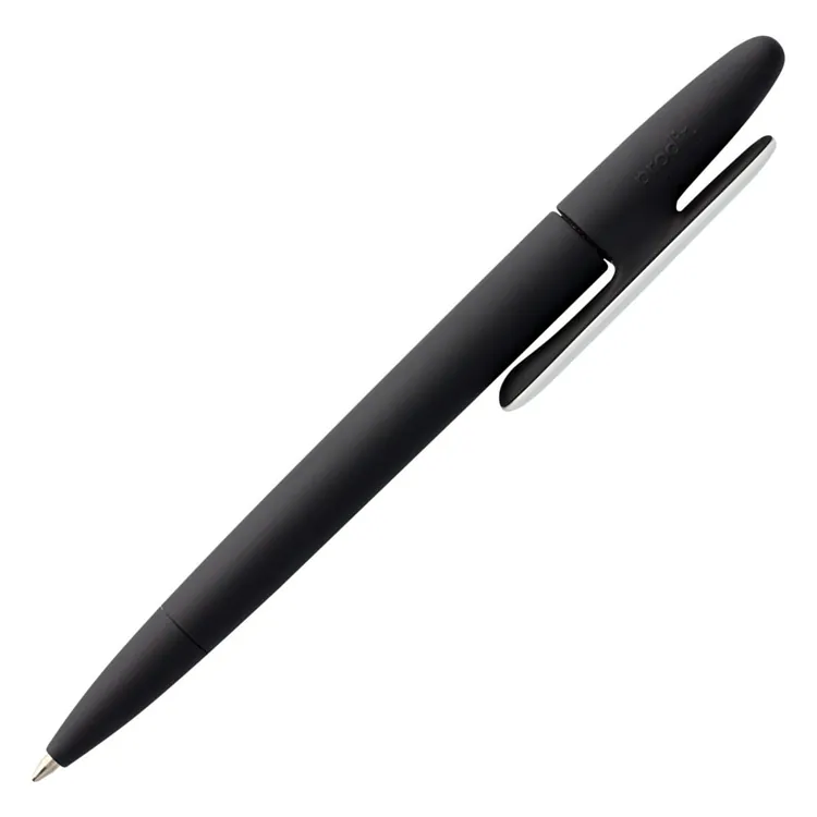 Ручка шариковая Prodir DS5 TRR-P Soft Touch, черная с белым арт.3389.36