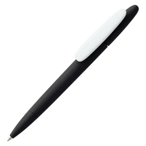 Ручка шариковая Prodir DS5 TRR-P Soft Touch, черная с белым арт.3389.36