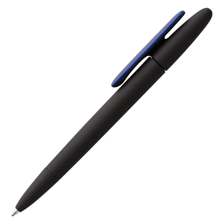 Ручка шариковая Prodir DS5 TRR-P Soft Touch, черная с синим арт.3389.34