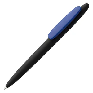 Ручка шариковая Prodir DS5 TRR-P Soft Touch, черная с синим арт.3389.34