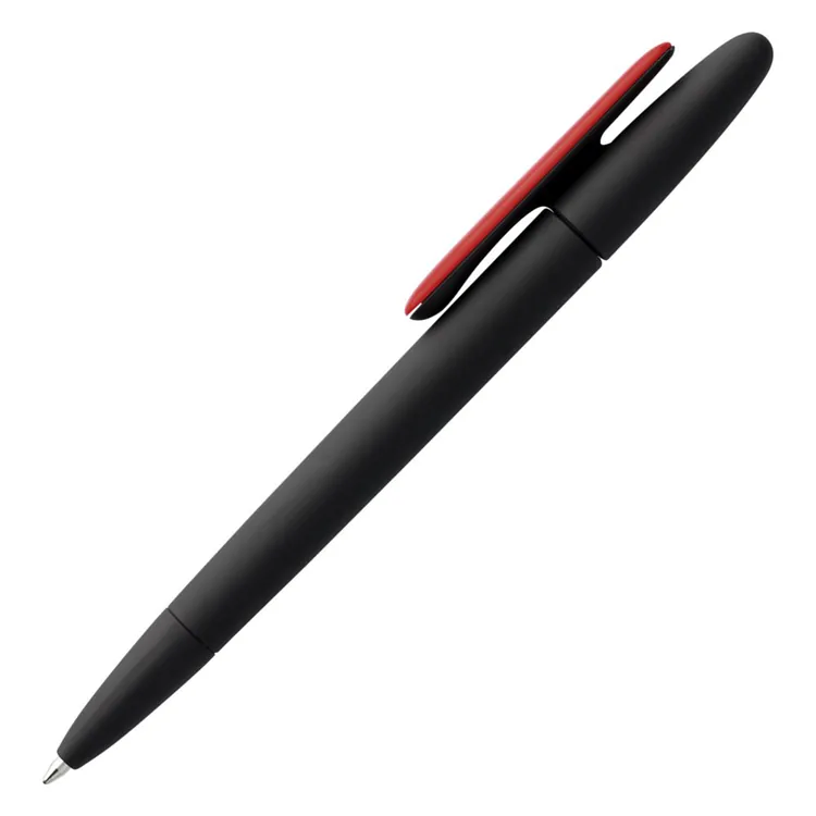 Ручка шариковая Prodir DS5 TRR-P Soft Touch, черная с красным арт.3389.35