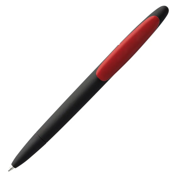Ручка шариковая Prodir DS5 TRR-P Soft Touch, черная с красным арт.3389.35