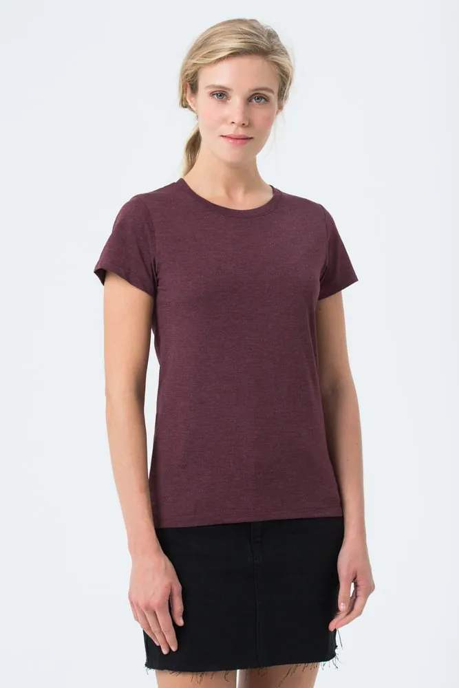 Футболка женская Regent Fit Women, бордовый меланж арт.02758148