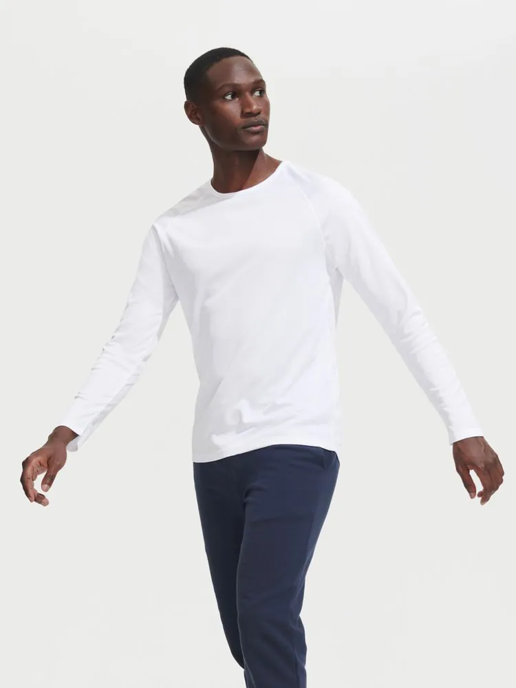 Футболка с длинным рукавом Sporty LSL Men, белая арт.02071102
