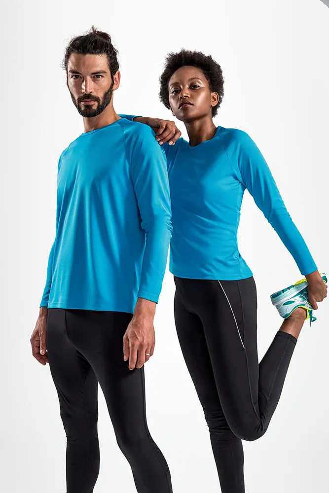 Футболка с длинным рукавом Sporty LSL Men, ярко-бирюзовая арт.02071321