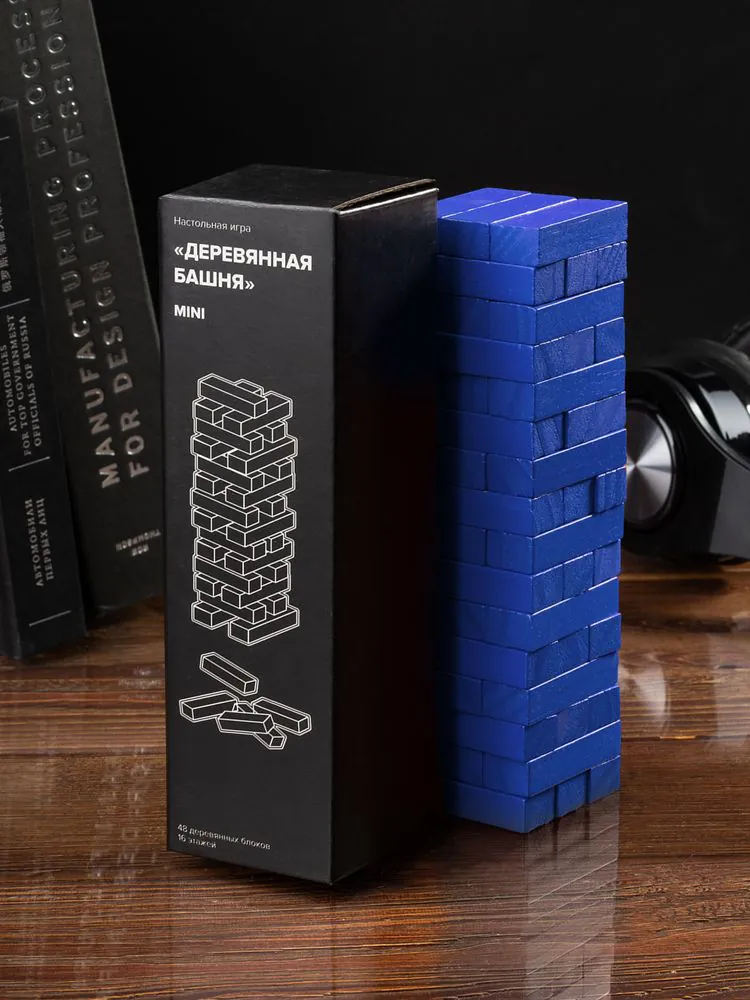 Игра &laquo;Деревянная башня мини&raquo;, синяя арт.5351.40