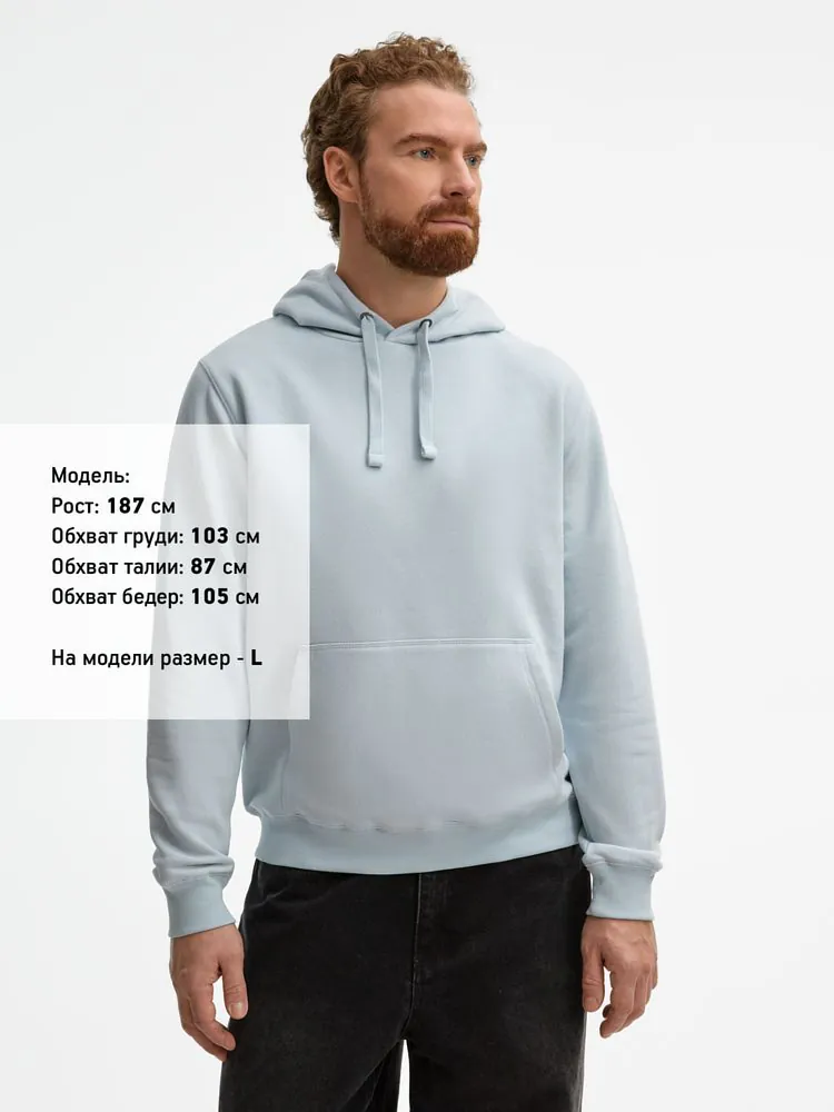 Толстовка унисекс Spencer, голубая арт.02991251