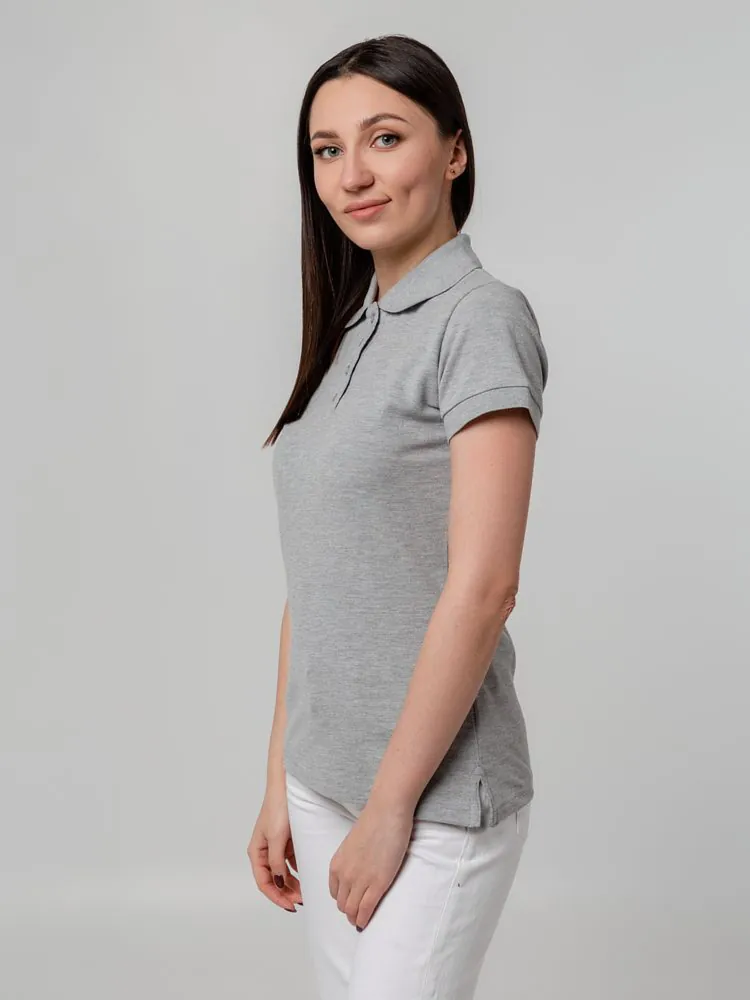 Рубашка поло женская Virma Premium Lady, серый меланж арт.11146.11