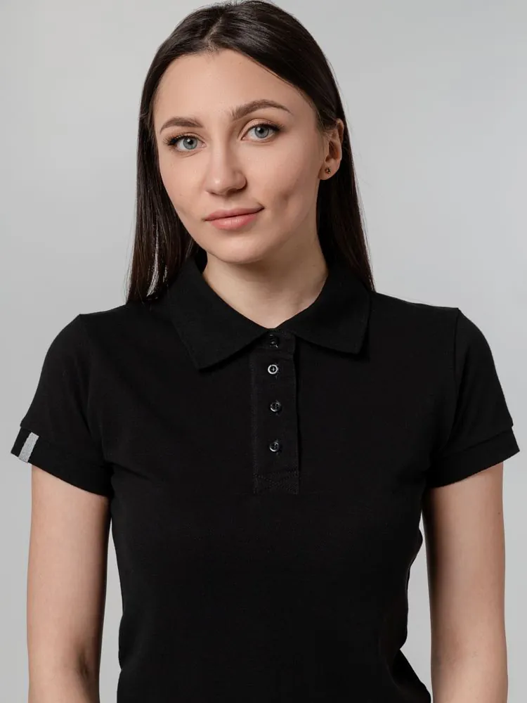 Рубашка поло женская Virma Premium Lady, черная арт.11146.30