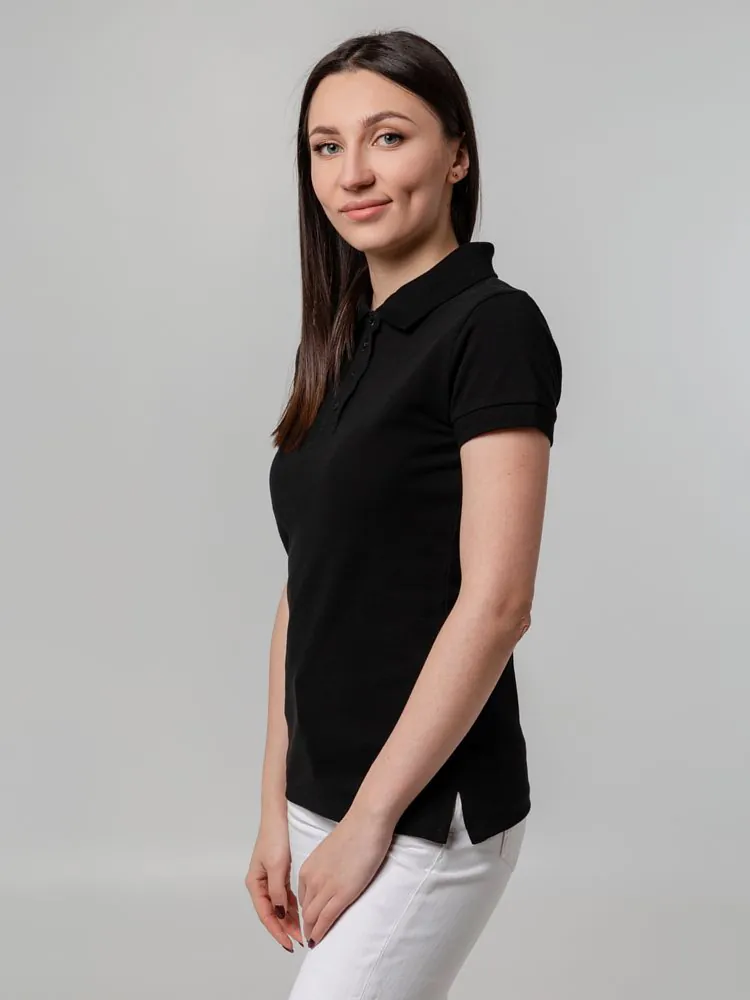 Рубашка поло женская Virma Premium Lady, черная арт.11146.30