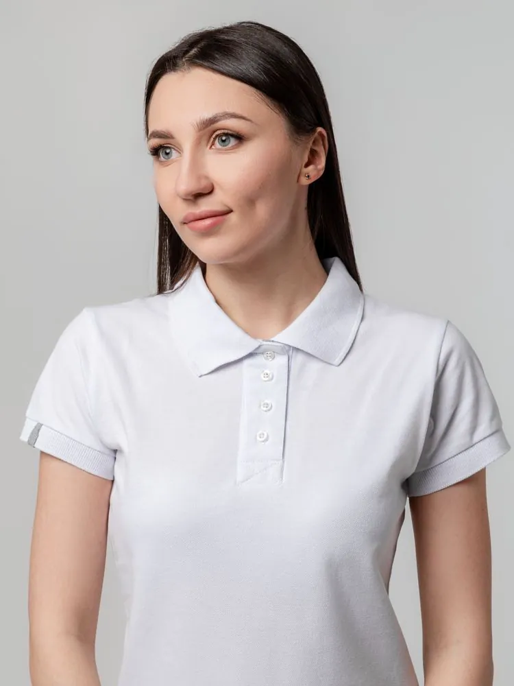 Рубашка поло женская Virma Premium Lady, белая арт.11146.60
