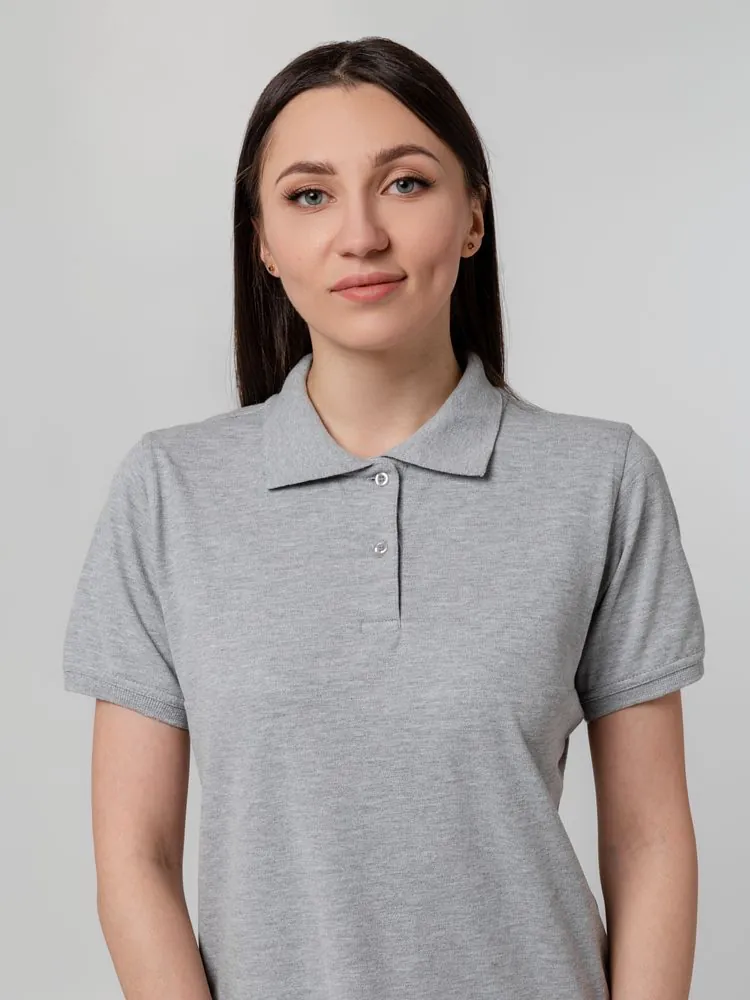 Рубашка поло женская Virma Stretch Lady, серый меланж арт.11144.11
