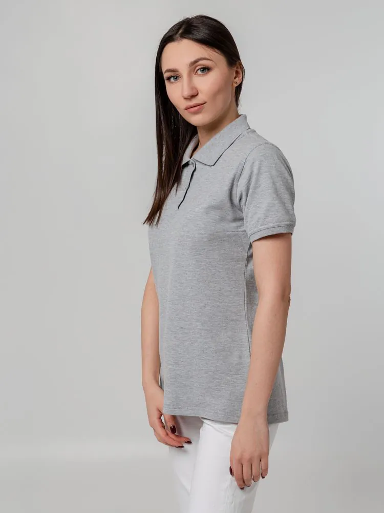 Рубашка поло женская Virma Stretch Lady, серый меланж арт.11144.11
