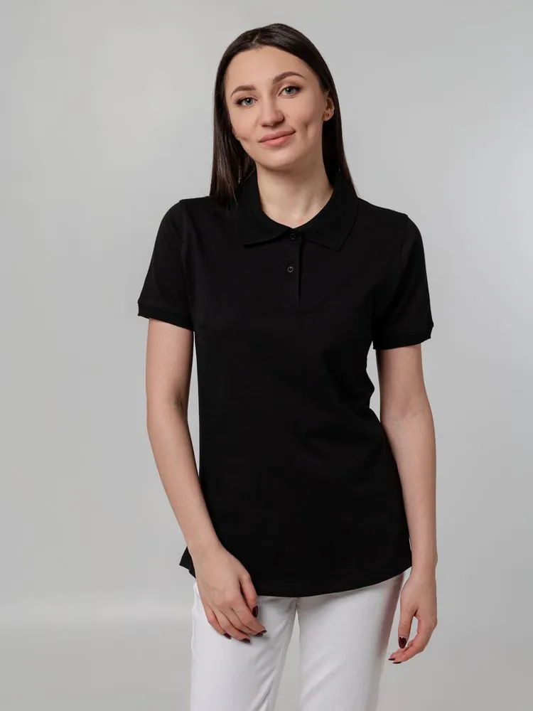 Рубашка поло женская Virma Stretch Lady, черная арт.11144.30
