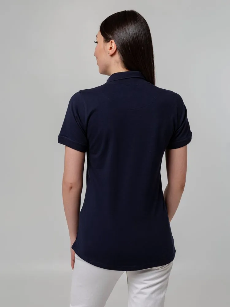 Рубашка поло женская Virma Stretch Lady, темно-синяя арт.11144.40