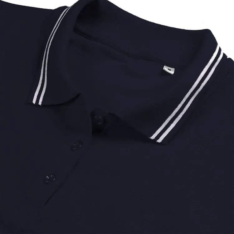 Рубашка поло женская Virma Stripes Lady, темно-синяя арт.11139.40