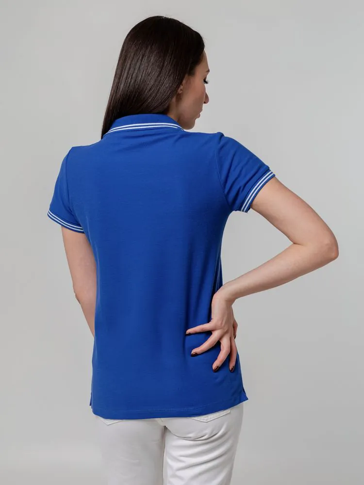 Рубашка поло женская Virma Stripes Lady, ярко-синяя арт.11139.44