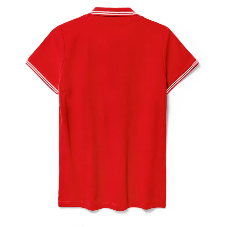 Рубашка поло женская Virma Stripes Lady, красная арт.11139.50