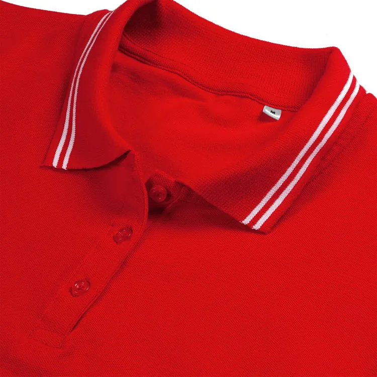 Рубашка поло женская Virma Stripes Lady, красная арт.11139.50