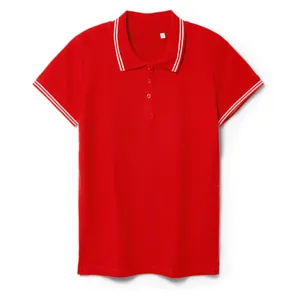 Рубашка поло женская Virma Stripes Lady, красная арт.11139.50
