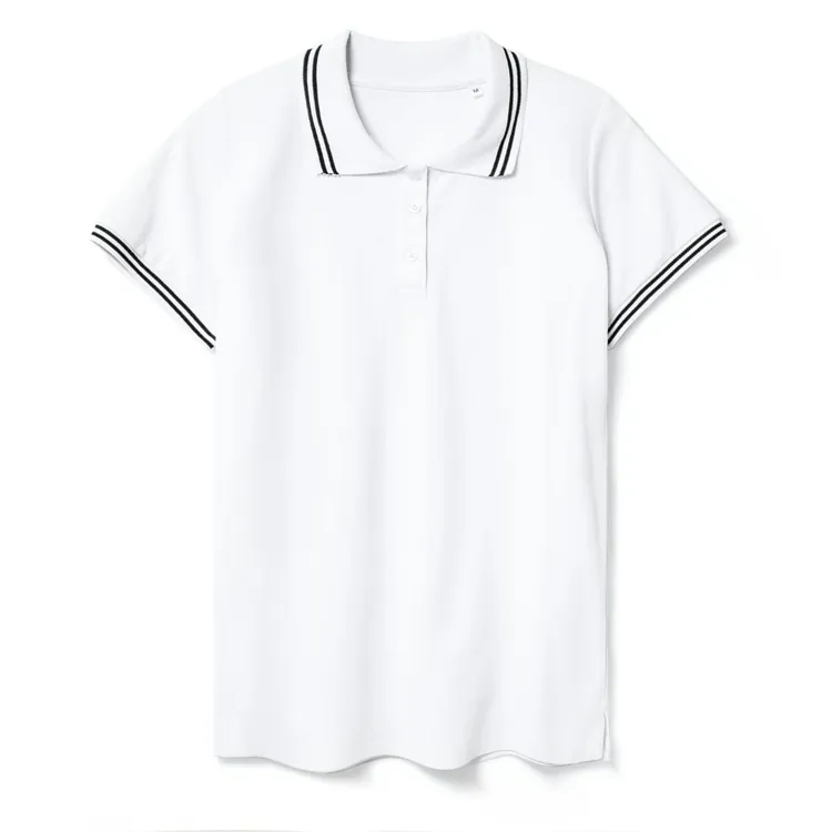 Рубашка поло женская Virma Stripes Lady, белая арт.11139.60