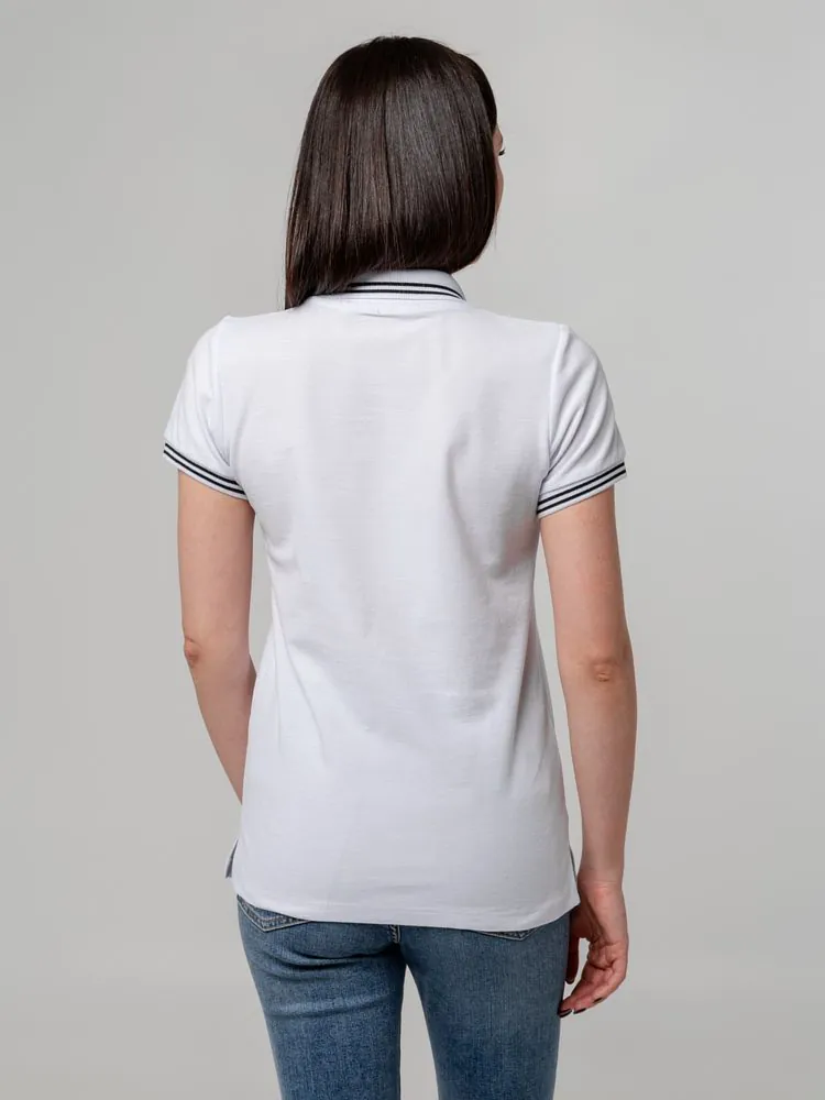 Рубашка поло женская Virma Stripes Lady, белая арт.11139.60