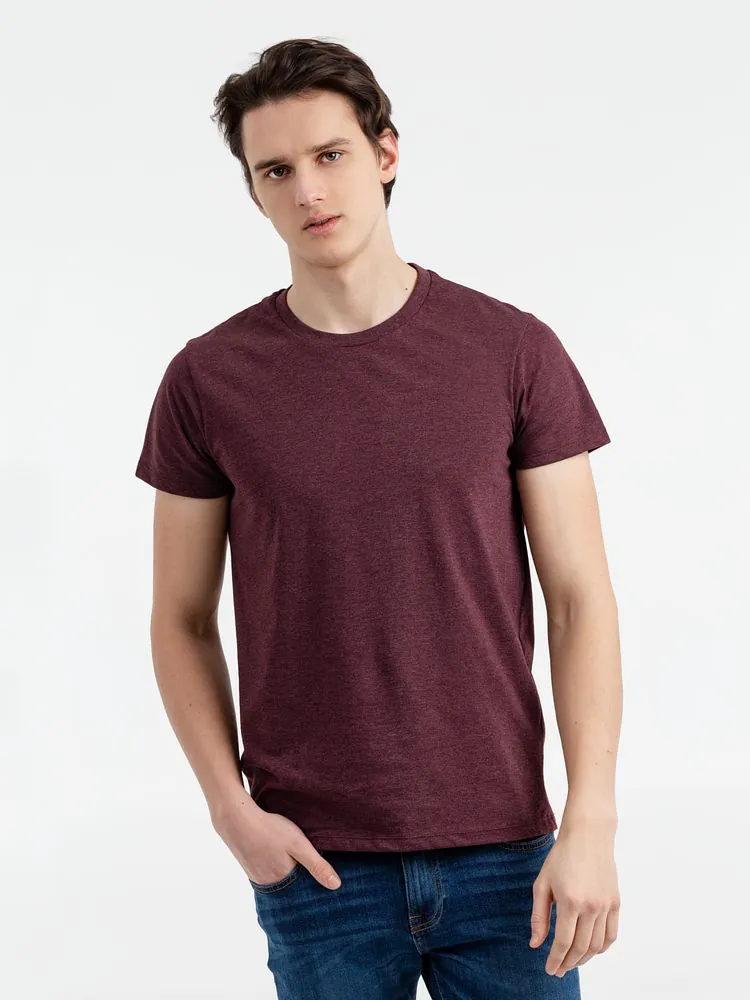 Футболка мужская Regent Fit 150, бордовый меланж арт.00553148