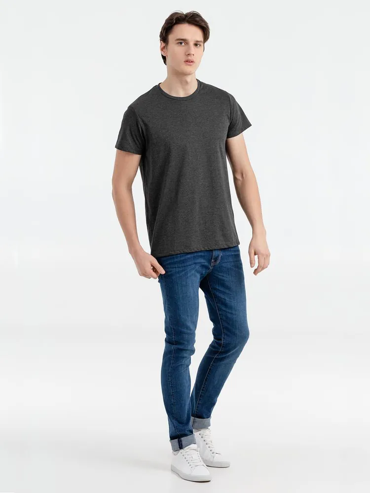 Футболка мужская Regent Fit 150, черный меланж арт.00553348