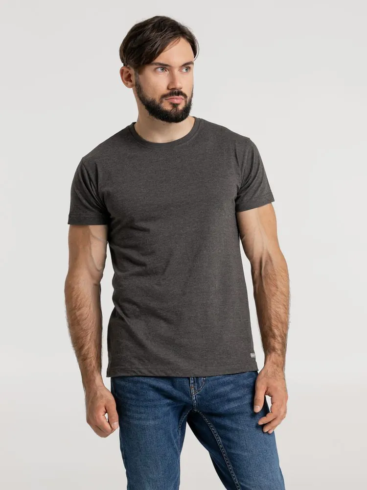 Футболка унисекс Firm Wear, черный меланж арт.11125.30