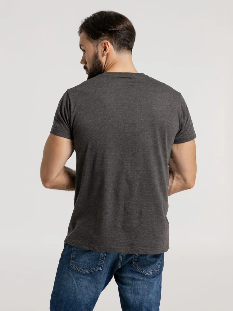 Футболка унисекс Firm Wear, черный меланж арт.11125.30