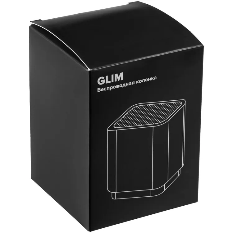 Беспроводная колонка с подсветкой гравировки Glim, черная арт.12103.30