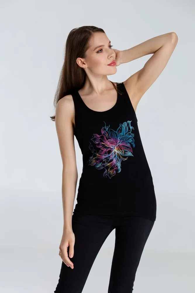 Майка женская Vibrance, черная арт.70044.30