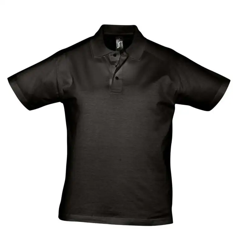 Рубашка поло мужская Prescott Men 170, черная арт.6086.30