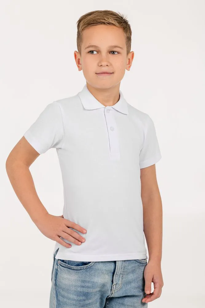 Рубашка поло детская Virma Kids, белая арт.11575.60