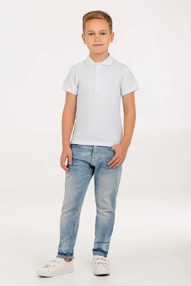 Рубашка поло детская Virma Kids, белая арт.11575.60