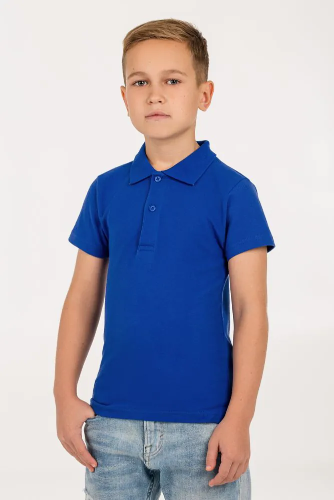 Рубашка поло детская Virma Kids, ярко-синяя арт.11575.44