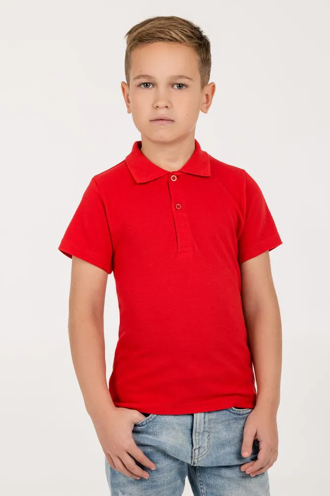Рубашка поло детская Virma Kids, красная арт.11575.50