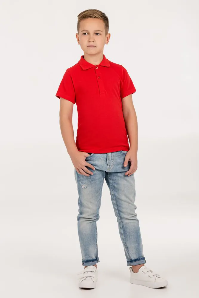 Рубашка поло детская Virma Kids, красная арт.11575.50