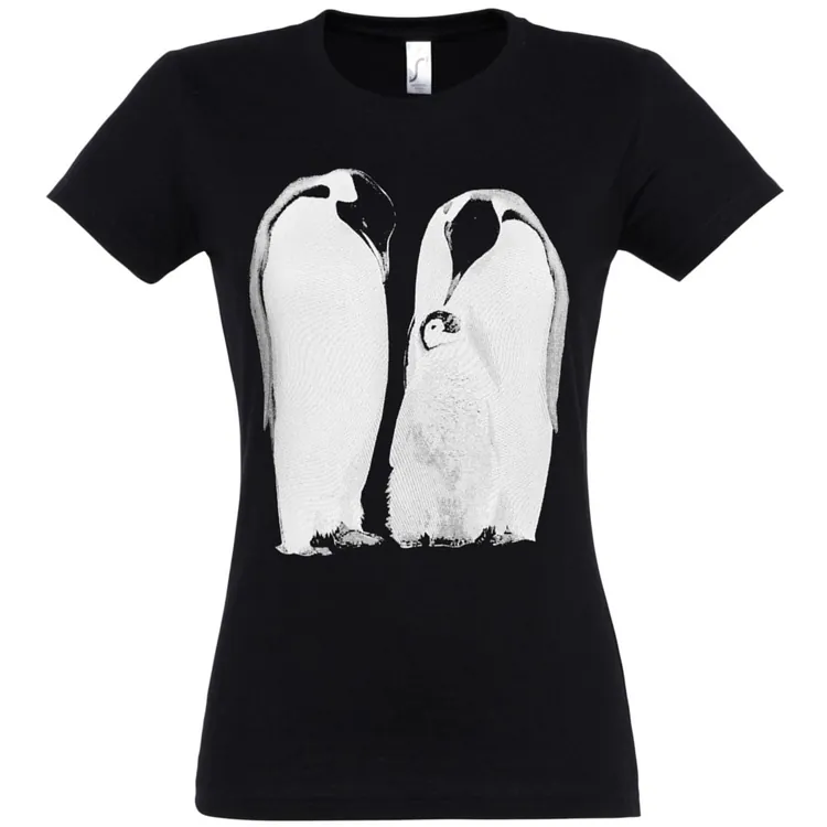 Футболка женская Like a Penguin, черная арт.71921.30