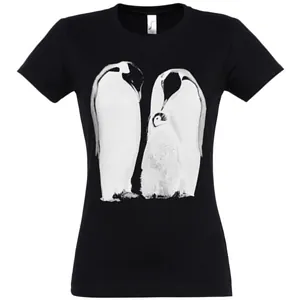 Футболка женская Like a Penguin, черная арт.71921.30