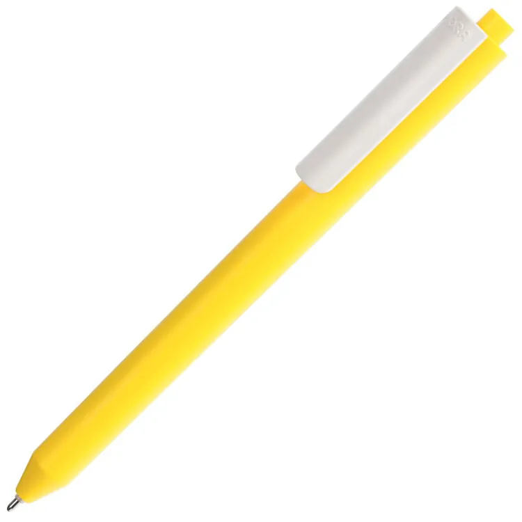 Ручка шариковая Pigra P03 Mat, желтая с белым арт.11583.86