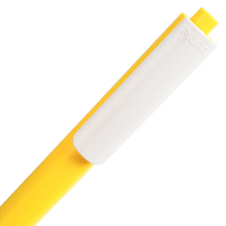 Ручка шариковая Pigra P03 Mat, желтая с белым арт.11583.86