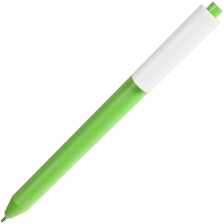 Ручка шариковая Pigra P03 Mat, светло-зеленая с белым арт.11583.96