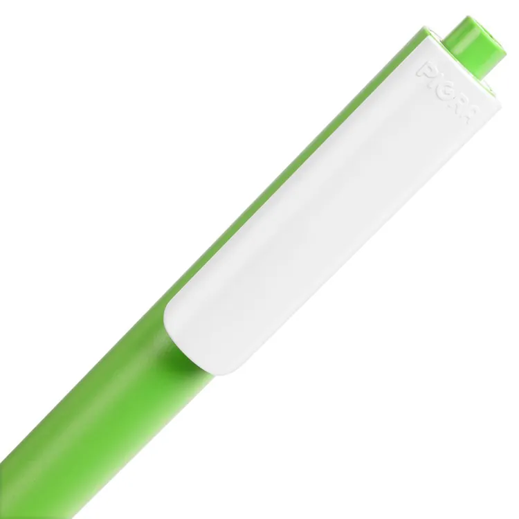 Ручка шариковая Pigra P03 Mat, светло-зеленая с белым арт.11583.96