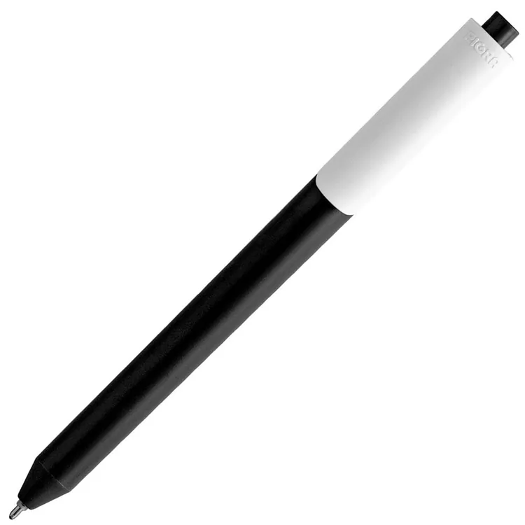 Ручка шариковая Pigra P03 Mat, черная с белым арт.11583.36