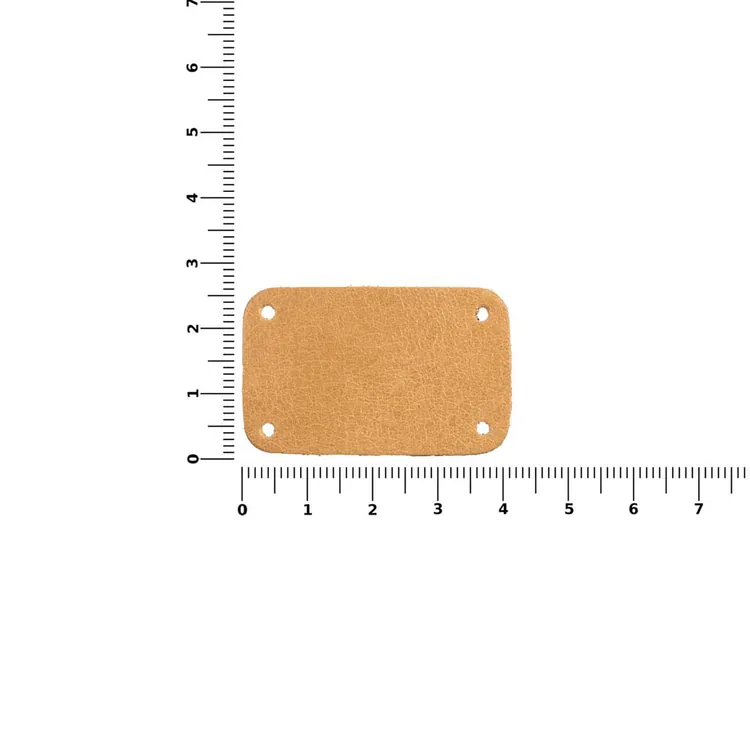 Лейбл кожаный Beta, S, бежевый арт.13845.12