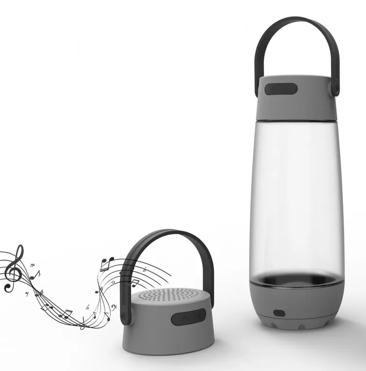 Бутылка для воды Torsta Light с колонкой и светильником, серая арт.28888.60