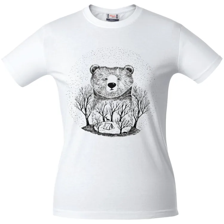 Футболка женская Bear, белая арт.70341.60