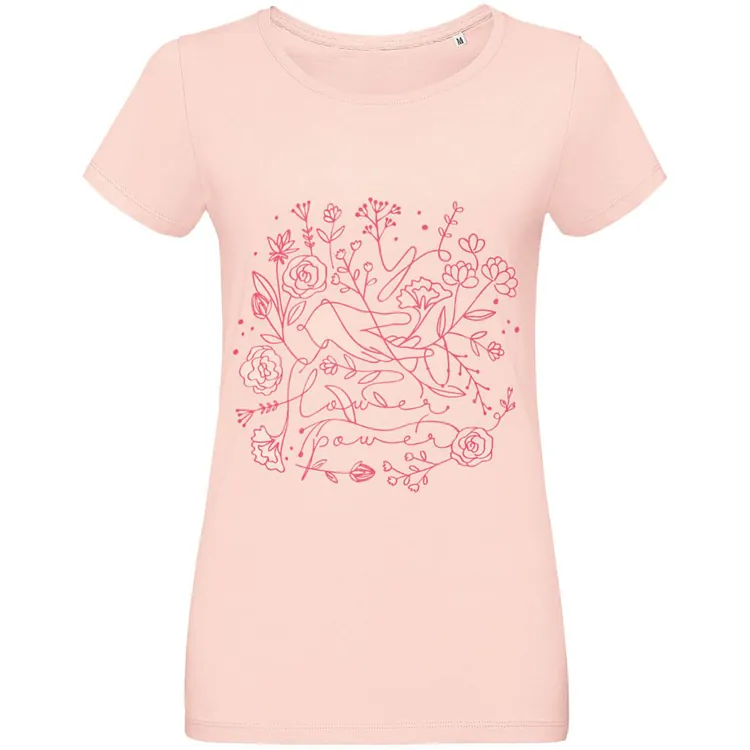 Футболка женская Flower Power, розовая арт.70424.15