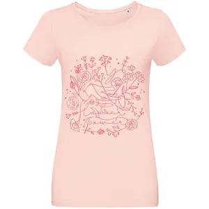 Футболка женская Flower Power, розовая арт.70424.15